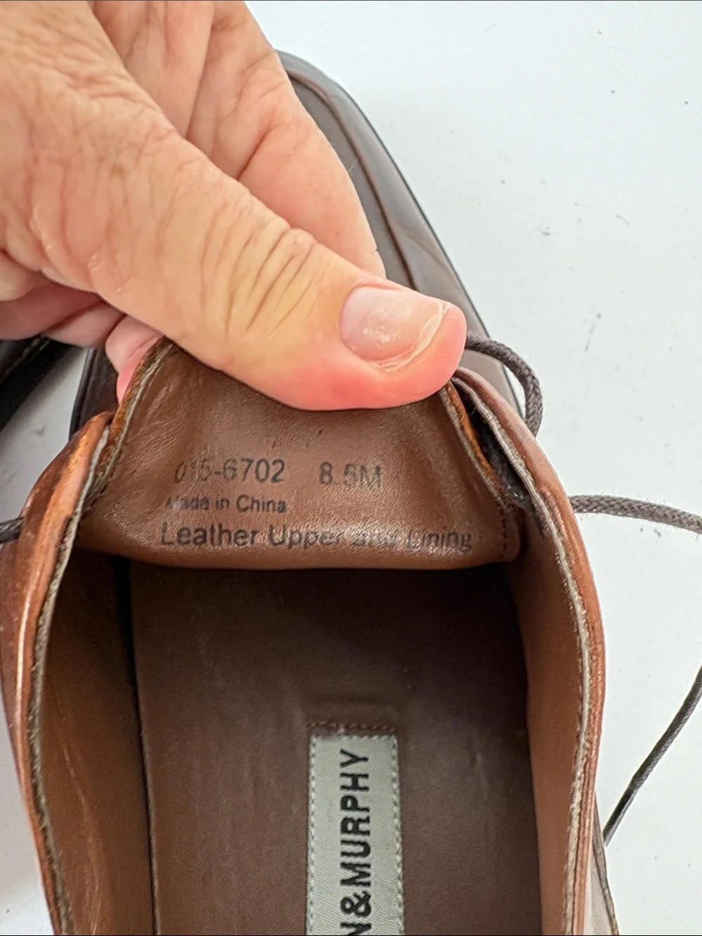 🦏 Johnston & Murphy leather Brown  Lace-Up Oxfords